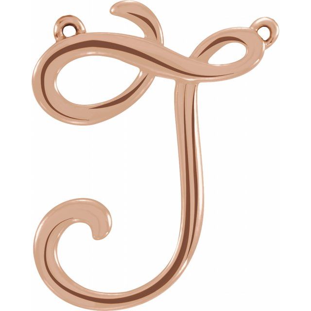 14K Gold Script Initial Pendant - Options Available