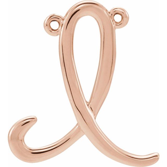 14K Gold Script Initial Pendant - Options Available