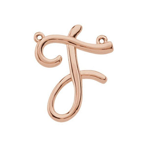 14K Gold Script Initial Pendant - Options Available