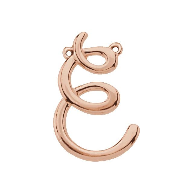 14K Gold Script Initial Pendant - Options Available
