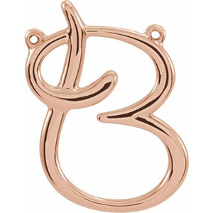 14K Gold Script Initial Pendant - Options Available