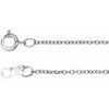 Exquisite Platinum 1 mm Cable Chain Necklace - 16 Inches Polished