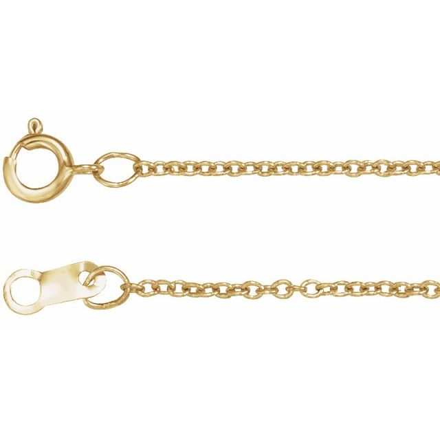 Cable Chain Bracelet in 14K Gold & Platinum, Available in Multiple Lengths