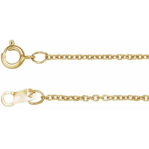 Cable Chain Bracelet in 14K Gold & Platinum, Available in Multiple Lengths