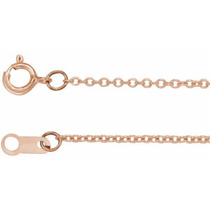 Cable Chain Bracelet in 14K Gold & Platinum, Available in Multiple Lengths