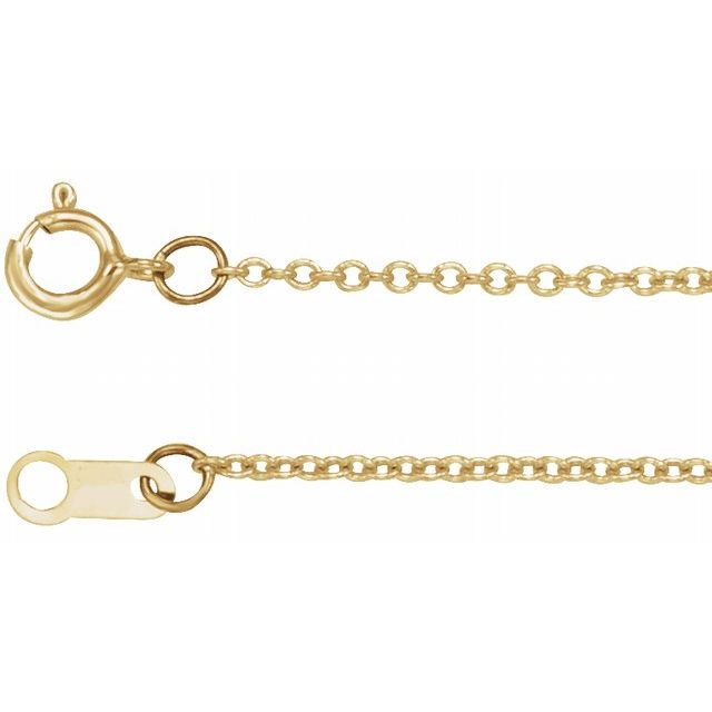 Cable Chain Bracelet in 14K Gold & Platinum, Available in Multiple Lengths