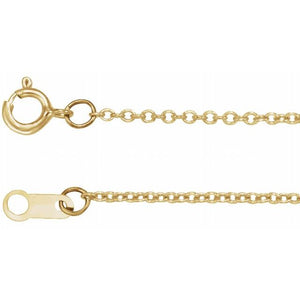 Cable Chain Bracelet in 14K Gold & Platinum, Available in Multiple Lengths