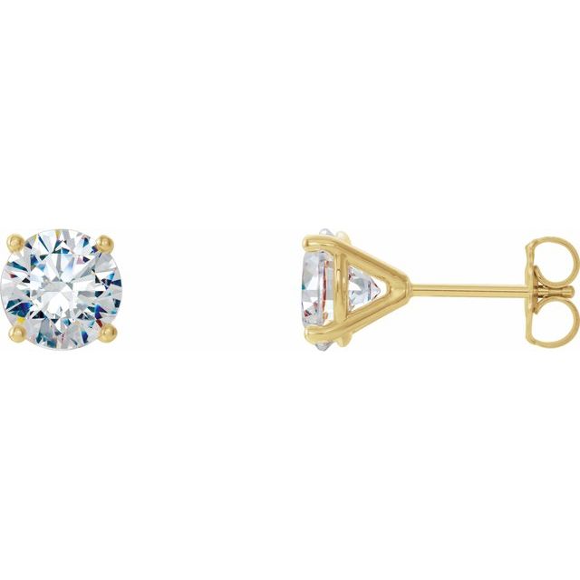 14K Yellow Gold 1/5 CTW Lab-Grown Diamond 4-Prong Stud Earrings