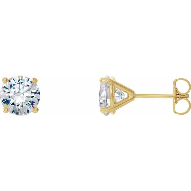 1/8 CTW Natural Diamond 4-Prong Cocktail-Style Earrings in 14K Gold, Silver & Platinum