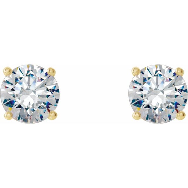 14K Yellow Gold 1/5 CTW Lab-Grown Diamond 4-Prong Stud Earrings