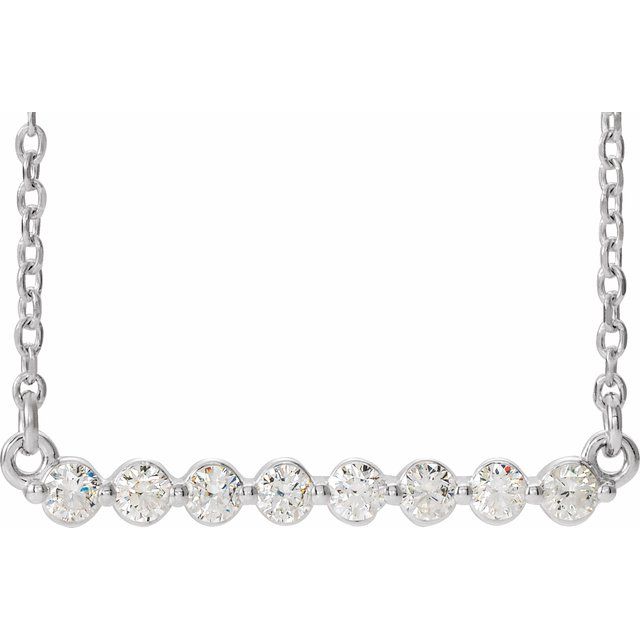 14K Gold Bar Necklace - Options Available