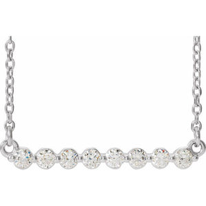 14K Gold Bar Necklace - Options Available