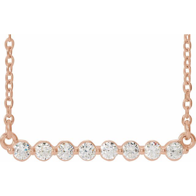 14K Gold Bar Necklace - Options Available
