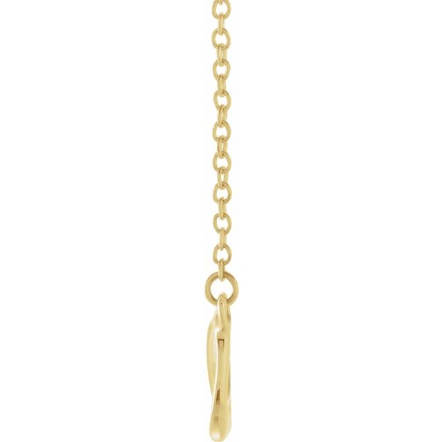 14K Yellow Gold, 21.7x7.7 mm Infinity-Inspired Necklace - Timeless Elegance