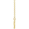 14K Yellow Gold, 21.7x7.7 mm Infinity-Inspired Necklace - Timeless Elegance