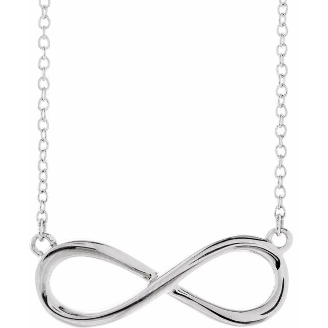 Infinity-Inspired Necklace in 14K Gold and Sterling Silver