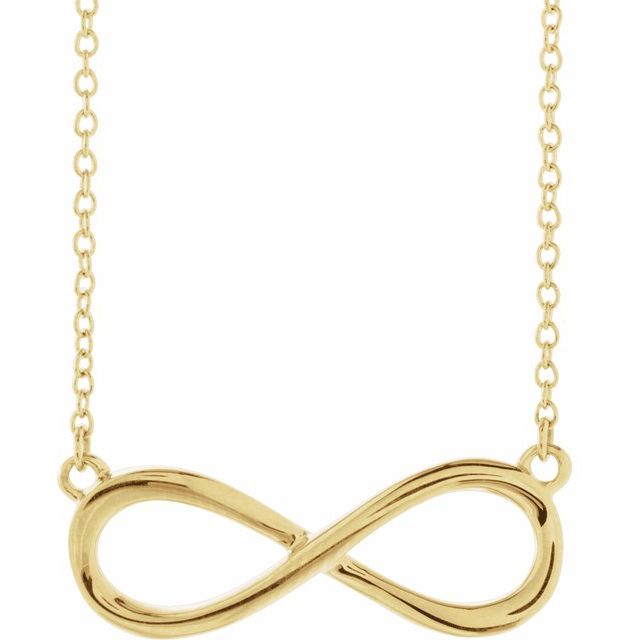 Infinity-Inspired Necklace in 14K Gold and Sterling Silver