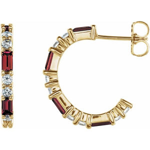 1/2 CTW Natural Blue Sapphire and Diamond Earrings in 14K Gold, Silver & Platinum