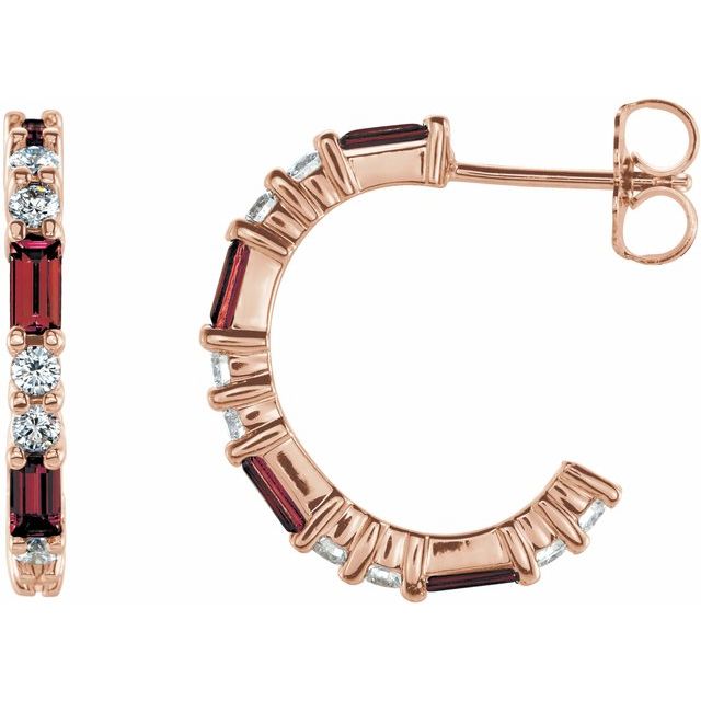 1/2 CTW Natural Blue Sapphire and Diamond Earrings in 14K Gold, Silver & Platinum