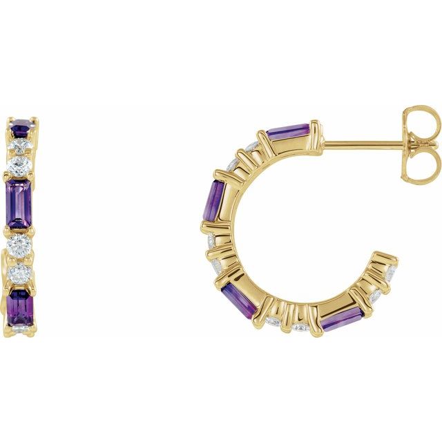 1/2 CTW Natural Blue Sapphire and Diamond Earrings in 14K Gold, Silver & Platinum