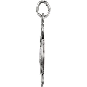Polished Sterling Silver 25 mm St. Florian Medal 24