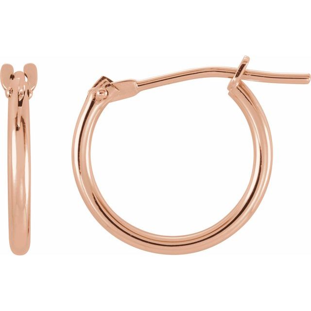 Youth Hinged Hoop Earrings | 14K Gold options* | 12.5 Mm × 2 Mm | Hinged | Polished