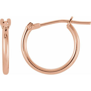 Youth Hinged Hoop Earrings | 14K Gold options* | 12.5 Mm × 2 Mm | Hinged | Polished