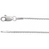 14K White Gold 1mm Wheat Chain Necklace - 16