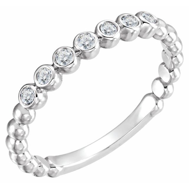 14K Gold Natural Aquamarine Stackable Ring