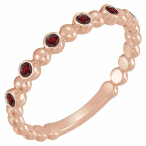 14K Gold Natural Blue Sapphire Stackable Ring