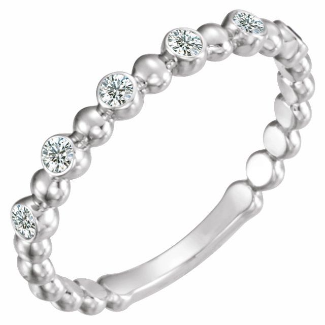 14K Gold Natural Blue Sapphire Stackable Ring