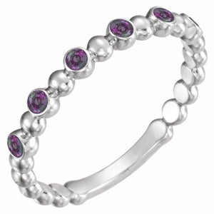 14K Gold Natural Blue Sapphire Stackable Ring