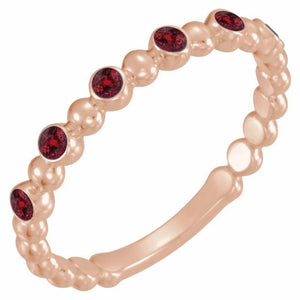 14K Gold Natural Blue Sapphire Stackable Ring