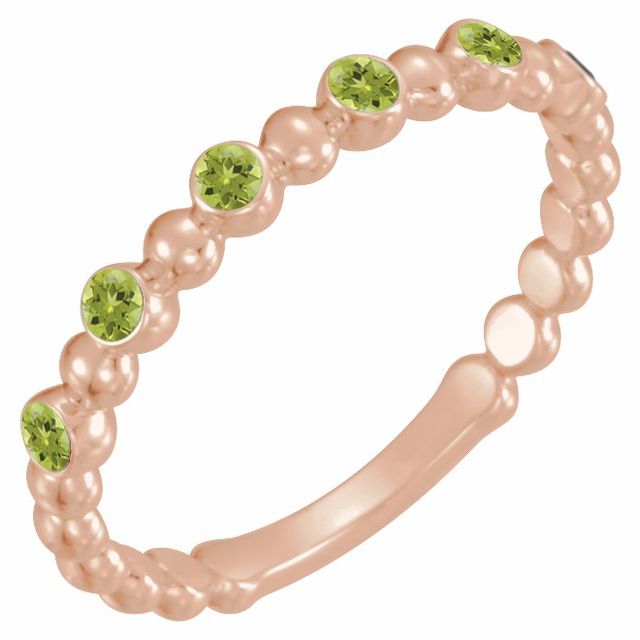 14K Gold Natural Blue Sapphire Stackable Ring