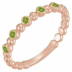 14K Gold Natural Blue Sapphire Stackable Ring