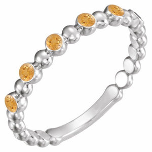 14K Gold Natural Blue Sapphire Stackable Ring