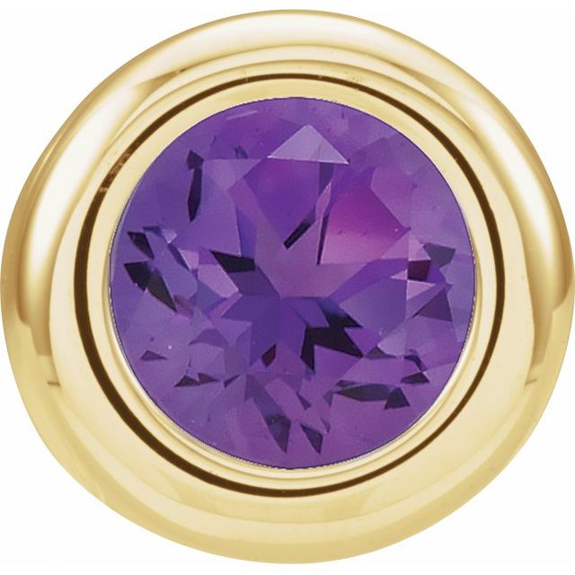 14K Gold Imitation Garnet Birthstone Pendant