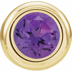 14K Gold Imitation Garnet Birthstone Pendant