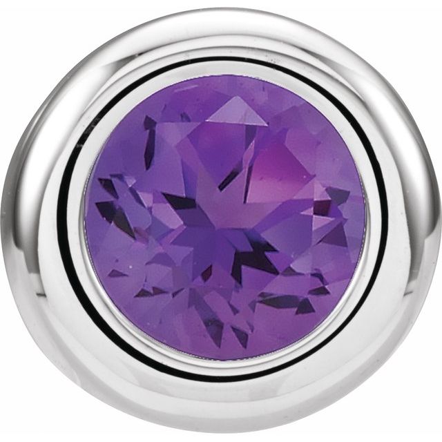 14K Gold Imitation Garnet Birthstone Pendant