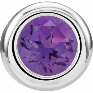 14K Gold Imitation Garnet Birthstone Pendant