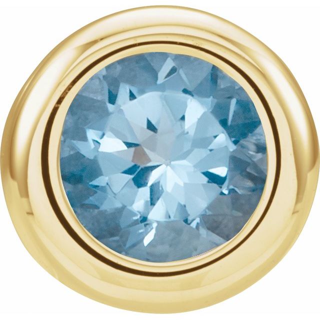 14K Gold Imitation Garnet Birthstone Pendant