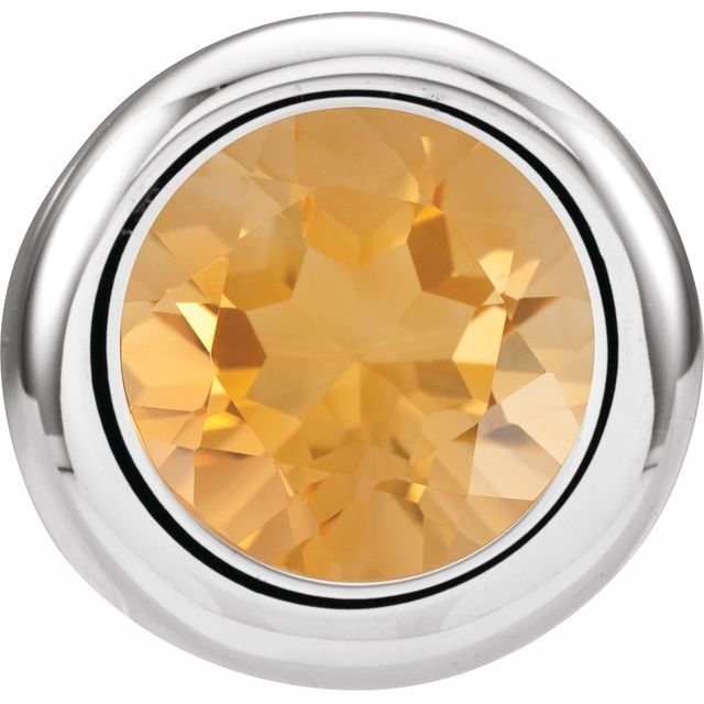 14K Gold Imitation Garnet Birthstone Pendant