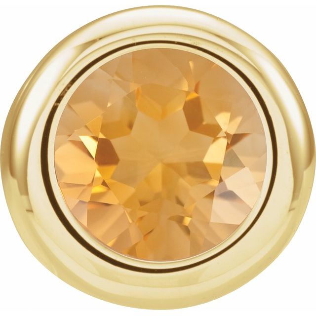 14K Gold Imitation Garnet Birthstone Pendant