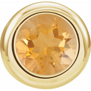 14K Gold Imitation Garnet Birthstone Pendant