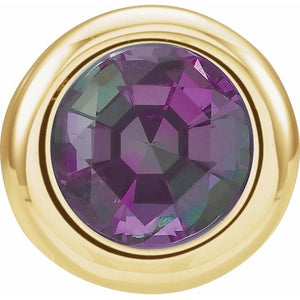 14K Gold Imitation Garnet Birthstone Pendant