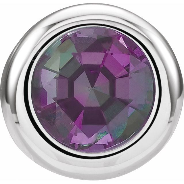 14K Gold Imitation Garnet Birthstone Pendant