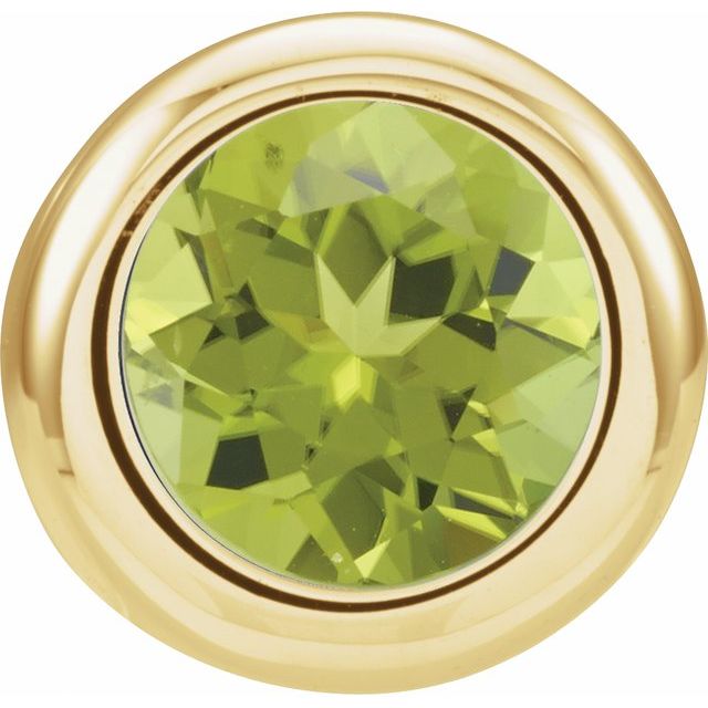 14K Gold Imitation Garnet Birthstone Pendant