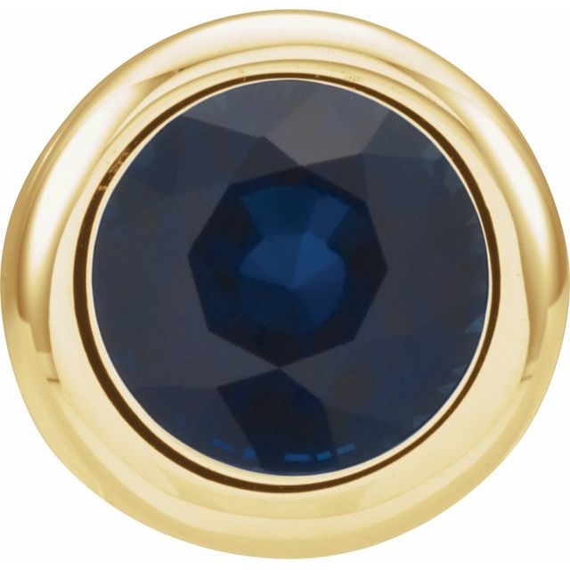 14K Gold Imitation Garnet Birthstone Pendant