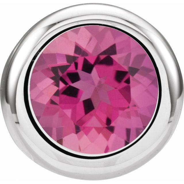 14K Gold Imitation Garnet Birthstone Pendant