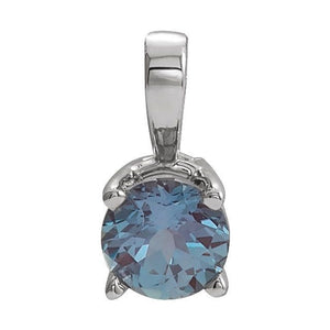 Natural Mozambique Garnet Birthstone Pendant in 14K Gold, Silver & Platinum